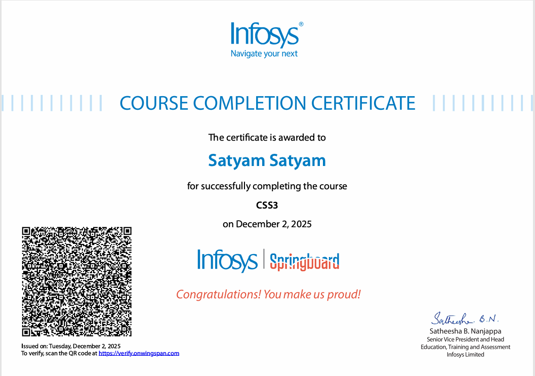 CSS3 Certification